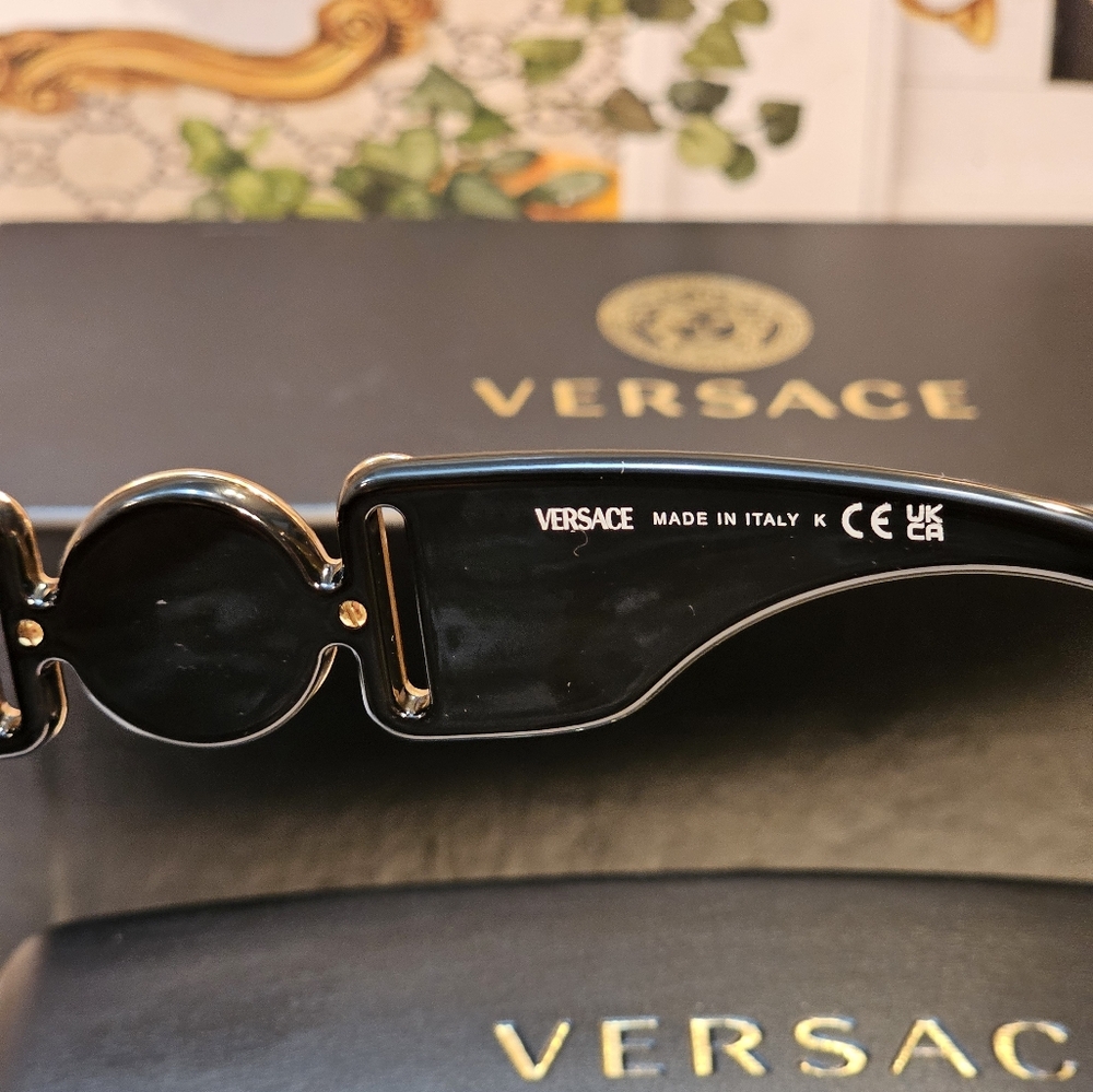 Versace Black Studded Sunglasses - Picture 9 of 15